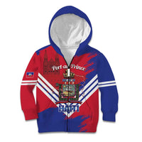 Port-au-Prince Haiti Kid Hoodie Potoprens Coat of arms Grunge Vibes