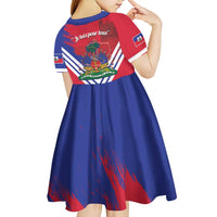 Port-au-Prince Haiti Kid Short Sleeve Dress Potoprens Coat of arms Grunge Vibes