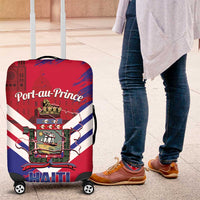 Port-au-Prince Haiti Luggage Cover Potoprens Coat of arms Grunge Vibes