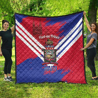 Port-au-Prince Haiti Quilt Potoprens Coat of arms Grunge Vibes
