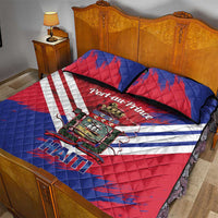 Port-au-Prince Haiti Quilt Bed Set Potoprens Coat of arms Grunge Vibes