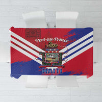 Port-au-Prince Haiti Tablecloth Potoprens Coat of arms Grunge Vibes