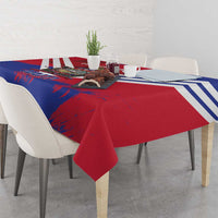 Port-au-Prince Haiti Tablecloth Potoprens Coat of arms Grunge Vibes