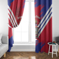 Port-au-Prince Haiti Window Curtain Potoprens Coat of arms Grunge Vibes
