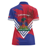Port-au-Prince Haiti Women Polo Shirt Potoprens Coat of arms Grunge Vibes