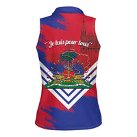 Port-au-Prince Haiti Women Sleeveless Polo Shirt Potoprens Coat of arms Grunge Vibes