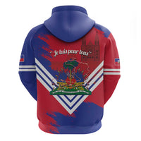 Port-au-Prince Haiti Zip Hoodie Potoprens Coat of arms Grunge Vibes