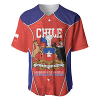Personalized Chile Independence Day Baseball Jersey Fiestas Patrias Coat Of Arms Style