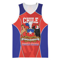 Personalized Chile Independence Day Basketball Jersey Fiestas Patrias Coat Of Arms Style
