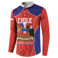 Personalized Chile Independence Day Button Sweatshirt Fiestas Patrias Coat Of Arms Style