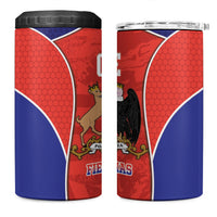 Chile Independence Day 4 in 1 Can Cooler Tumbler Fiestas Patrias Coat Of Arms Style