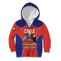Personalized Chile Independence Day Kid Hoodie Fiestas Patrias Coat Of Arms Style