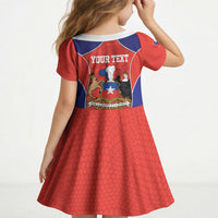 Personalized Chile Independence Day Kid Short Sleeve Dress Fiestas Patrias Coat Of Arms Style