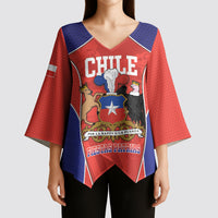 Personalized Chile Independence Day Kimono Sleeve Blouse Fiestas Patrias Coat Of Arms Style