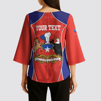 Personalized Chile Independence Day Kimono Sleeve Blouse Fiestas Patrias Coat Of Arms Style