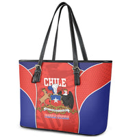 Chile Independence Day Leather Tote Bag Fiestas Patrias Coat Of Arms Style