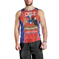 Personalized Chile Independence Day Men Tank Top Fiestas Patrias Coat Of Arms Style