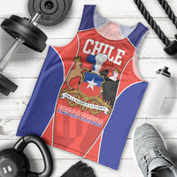 Personalized Chile Independence Day Men Tank Top Fiestas Patrias Coat Of Arms Style