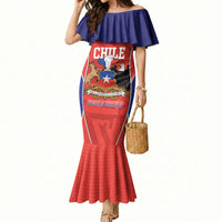 Personalized Chile Independence Day Mermaid Dress Fiestas Patrias Coat Of Arms Style