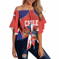 Personalized Chile Independence Day Off Shoulder Wrap Waist Top Fiestas Patrias Coat Of Arms Style