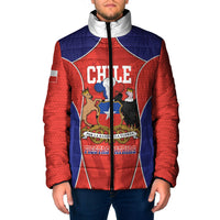Personalized Chile Independence Day Padded Jacket Fiestas Patrias Coat Of Arms Style