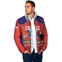 Personalized Chile Independence Day Padded Jacket Fiestas Patrias Coat Of Arms Style