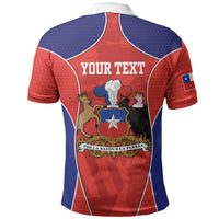 Personalized Chile Independence Day Polo Shirt Fiestas Patrias Coat Of Arms Style