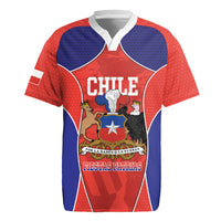 Personalized Chile Independence Day Rugby Jersey Fiestas Patrias Coat Of Arms Style