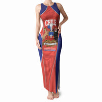 Personalized Chile Independence Day Tank Maxi Dress Fiestas Patrias Coat Of Arms Style