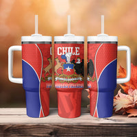 Chile Independence Day Tumbler With Handle Fiestas Patrias Coat Of Arms Style