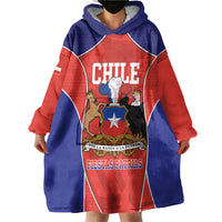 Personalized Chile Independence Day Wearable Blanket Hoodie Fiestas Patrias Coat Of Arms Style
