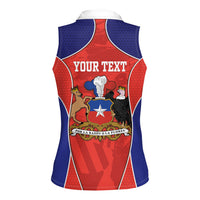 Personalized Chile Independence Day Women Sleeveless Polo Shirt Fiestas Patrias Coat Of Arms Style