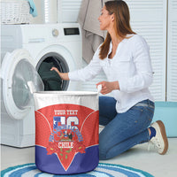 Personalized Chile Independence Day Laundry Basket Chilean Code 56 Copihue Flowers