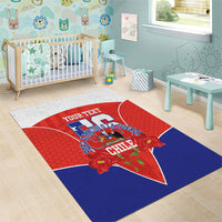 Personalized Chile Independence Day Area Rug Chilean Code 56 Copihue Flowers