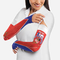 Personalized Chile Independence Day Arm Sleeves Chilean Code 56 Copihue Flowers