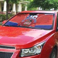 Personalized Chile Independence Day Auto Sun Shade Chilean Code 56 Copihue Flowers