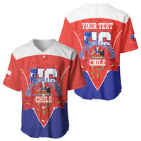 Personalized Chile Independence Day Baseball Jersey Chilean Code 56 Copihue Flowers