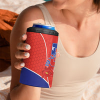 Chile Independence Day 4 in 1 Can Cooler Tumbler Chilean Code 56 Copihue Flowers
