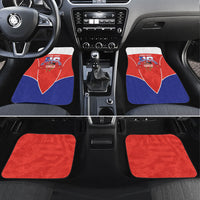 Personalized Chile Independence Day Car Mats Chilean Code 56 Copihue Flowers