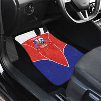 Personalized Chile Independence Day Car Mats Chilean Code 56 Copihue Flowers