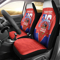 Personalized Chile Independence Day Car Seat Cover Chilean Code 56 Copihue Flowers