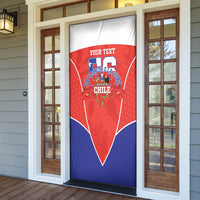 Personalized Chile Independence Day Door Cover Chilean Code 56 Copihue Flowers