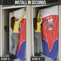 Personalized Chile Independence Day Door Cover Chilean Code 56 Copihue Flowers