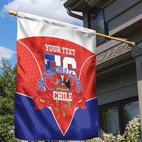 Personalized Chile Independence Day Garden Flag Chilean Code 56 Copihue Flowers