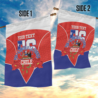 Personalized Chile Independence Day Garden Flag Chilean Code 56 Copihue Flowers
