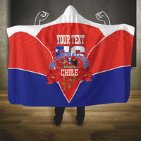 Personalized Chile Independence Day Hooded Blanket Chilean Code 56 Copihue Flowers