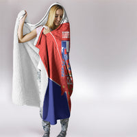 Personalized Chile Independence Day Hooded Blanket Chilean Code 56 Copihue Flowers