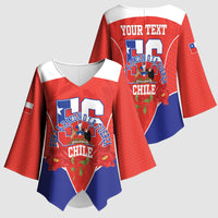 Personalized Chile Independence Day Kimono Sleeve Blouse Chilean Code 56 Copihue Flowers