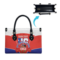 Personalized Chile Independence Day Leather Bag Chilean Code 56 Copihue Flowers