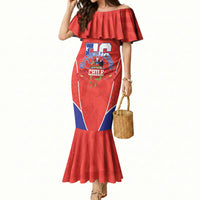 Personalized Chile Independence Day Mermaid Dress Chilean Code 56 Copihue Flowers